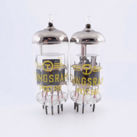 2 X PCC88 TUNGSRAM TUBE. YELLOW LOGO. HIGH QUALITY. MATCHED PAIR. CY  ENA