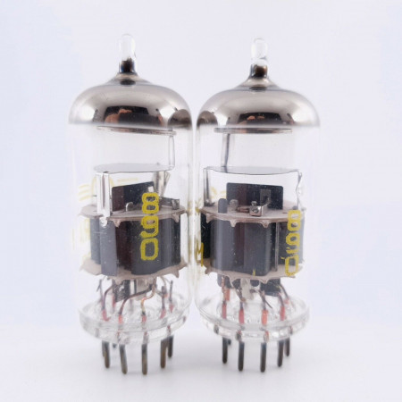 2 X PCC88 TUNGSRAM TUBE. YELLOW LOGO. HIGH QUALITY. MATCHED PAIR. CY  ENA