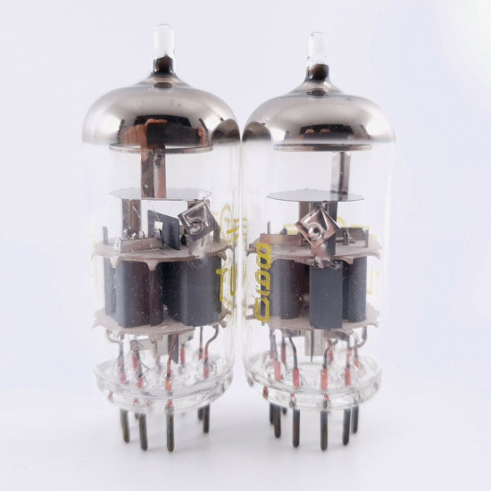 2 X PCC88 TUNGSRAM TUBE. YELLOW LOGO. HIGH QUALITY. MATCHED PAIR. CY  ENA