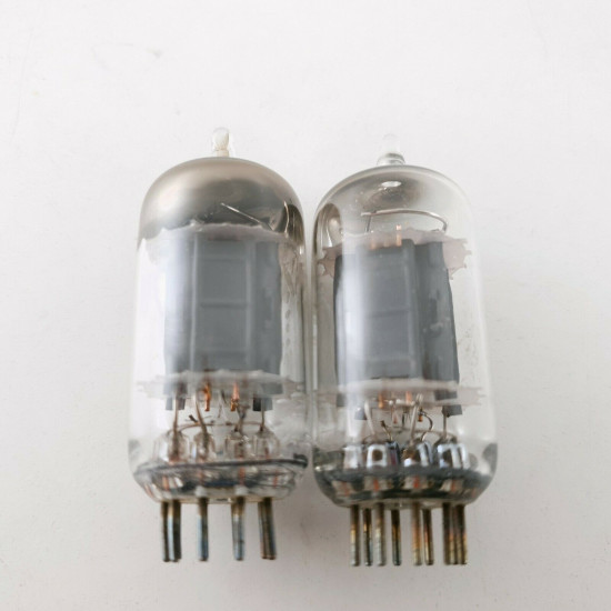 2 X 12AX7 TUBE. GE BRAND. D-G. 17MM. 1950s PRODUCTION. MATCHED PAIR 1. CJ  ENA