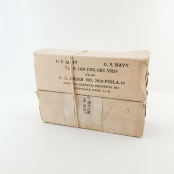 2 X JAN CHS 0B3 / VR90 / VT184 SYLVANIA TUBE. 1940s PROD. CU  ENA 2