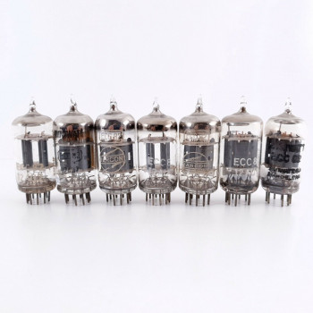 7 X ECC82 /12AU7 TUBE. 1960s PRODUCTION. COPPER RODS. AF  ENA