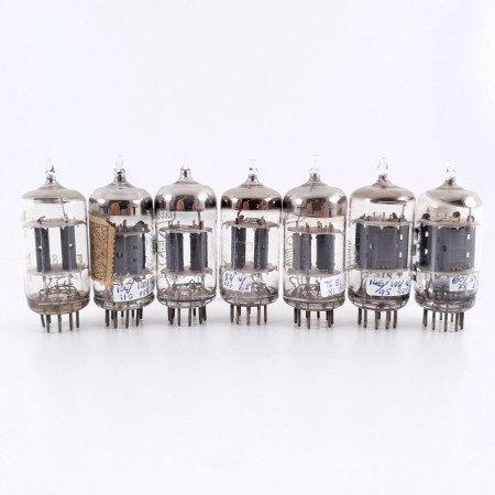 7 X ECC82 /12AU7 TUBE. 1960s PRODUCTION. COPPER RODS. AF  ENA