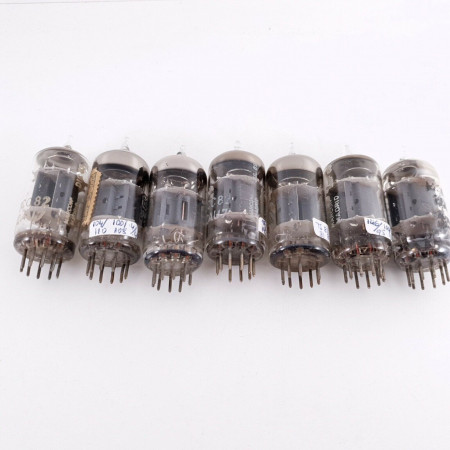 7 X ECC82 /12AU7 TUBE. 1960s PRODUCTION. COPPER RODS. AF  ENA