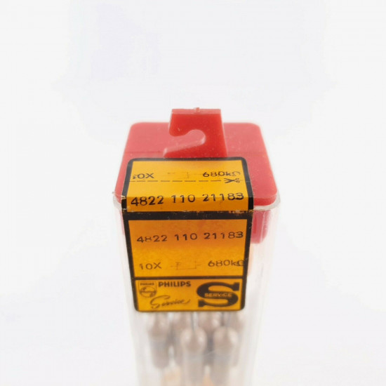 10 X 2W 680K 5% VINTAGE PHILIPS RESISTOR. PHILIPS SERVICE. NOS RESISTOR. CQ  ENA