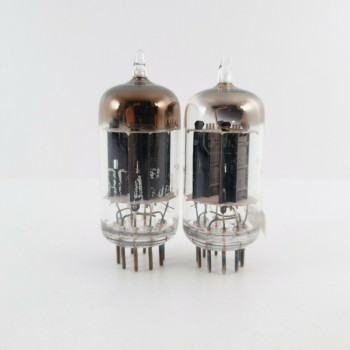 2 X 12AU7 RCA TUBE. 17MM BLACK PLATES. TILTED GETTER. NO LOGO. 1950s.  CU  ENA 2