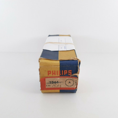 1 X 1561 PHILIPS-MINIWATT TUBE. BLACK RIBBED PLATES. 1950s PROD. CD  ENA