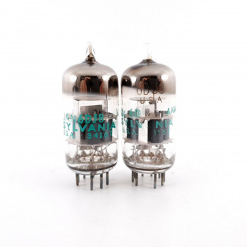 2 X 6DJ8 / ECC88 SYLVANIA TUBE. 1970s PRODUCTION. MATCHED PAIR. CH139