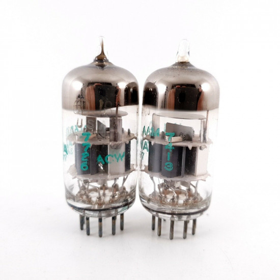 2 X 6DJ8 / ECC88 SYLVANIA TUBE. 1970s PRODUCTION. MATCHED PAIR. CH139