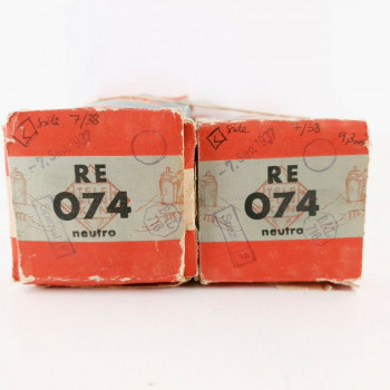 2 X RE074 TUBE. TELEFUNKEN BRAND. GLOBE. MATCHED PAIR. CD  ENA