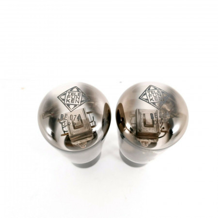 2 X RE074 TUBE. TELEFUNKEN BRAND. GLOBE. MATCHED PAIR. CD  ENA