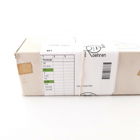 1 X EL33 TUBE. MULLARD. SMOKED GLASS. DUAL D-G. 1950s. 77%. CG  ENA