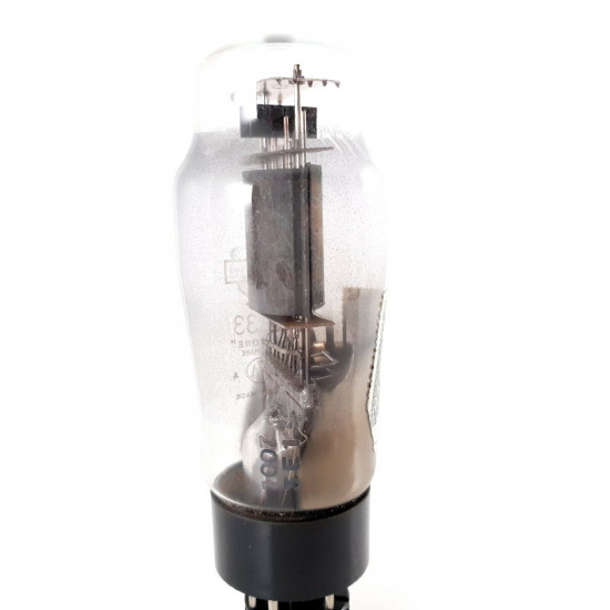 1 X EL33 TUBE. MULLARD. SMOKED GLASS. DUAL D-G. 1950s. 77%. CG  ENA