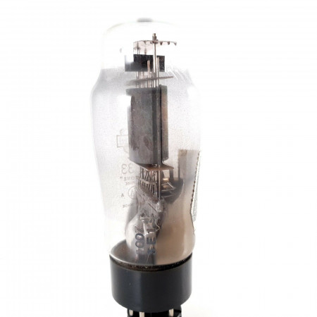 1 X EL33 TUBE. MULLARD. SMOKED GLASS. DUAL D-G. 1950s. 77%. CG  ENA