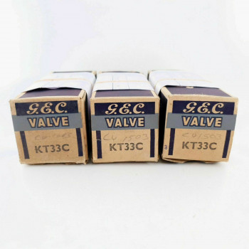 3 X KT33C GEC TUBE. SMOKED GLASS. 1940s PRODUCTION. MATCHED TRIO. CK  ENA