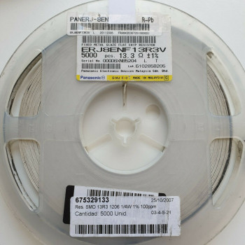 10 x 13.3R 1/4W 1% 100PPM SMD PANASONIC RESISTOR. CA391U5000F050721