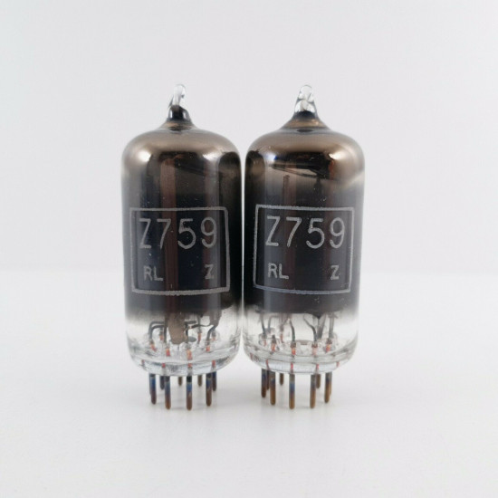 2 X Z759 / CV5060 GEC TUBE. SMOKED GLASS. 1960s PRODUCTION. CU  ENA