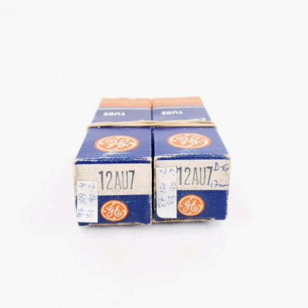 2 X 12AU7 GE TUBE. D-G. 1960 PRODUCTION. 17MM PLATES. MATCHED PAIR. CQ  ENA