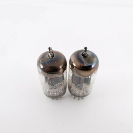 2 X 12AU7 GE TUBE. D-G. 1960 PRODUCTION. 17MM PLATES. MATCHED PAIR. CQ  ENA