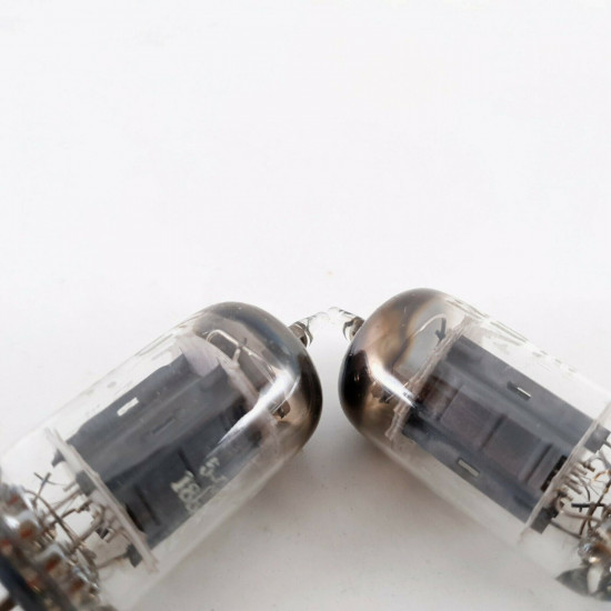 2 X 12AU7 GE TUBE. D-G. 1960 PRODUCTION. 17MM PLATES. MATCHED PAIR. CQ  ENA