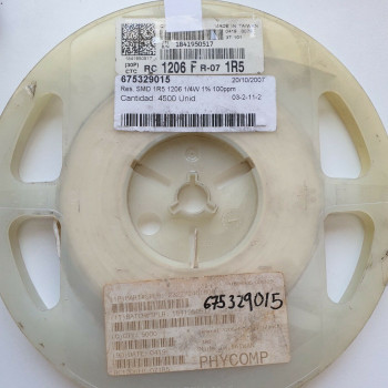 10 x 1.5R 1/4W 1% 100PPM SMD PHYCOMP RESISTOR. CA391U2000F050721