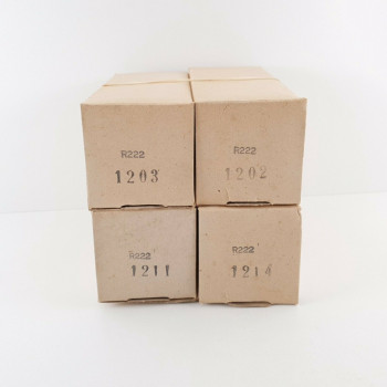 4 X R222 RT TUBE. MESH PLATES. INVERTED GETTER. 1950s PRODUCTION. CU  ENA