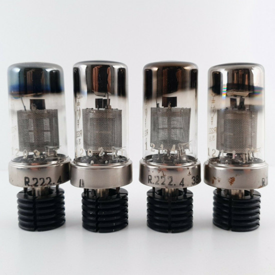 4 X R222 RT TUBE. MESH PLATES. INVERTED GETTER. 1950s PRODUCTION. CU  ENA