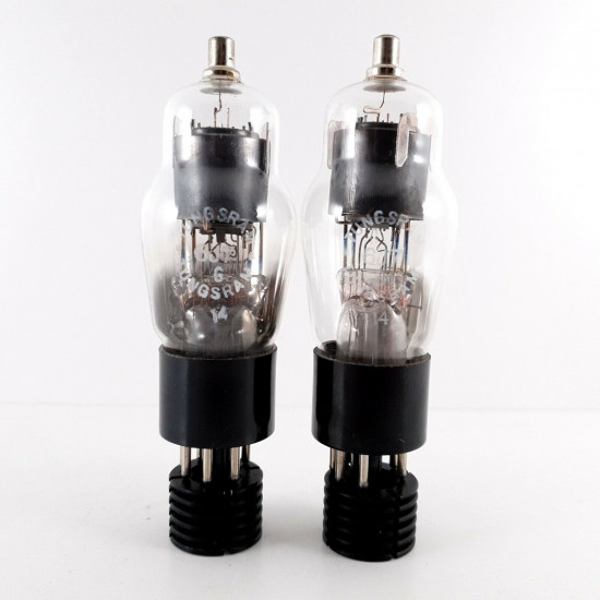 2 X 6J7G TUNGSRAM TUBE. BLACK PLATES. 1950s. 110/116% MATCHED PAIR. CG  ENA