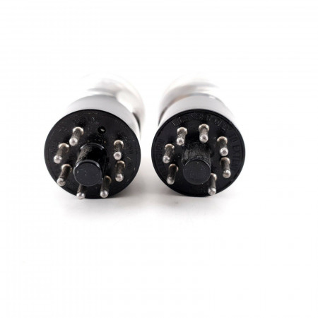 2 X 6J7G TUNGSRAM TUBE. BLACK PLATES. 1950s. 110/116% MATCHED PAIR. CG  ENA