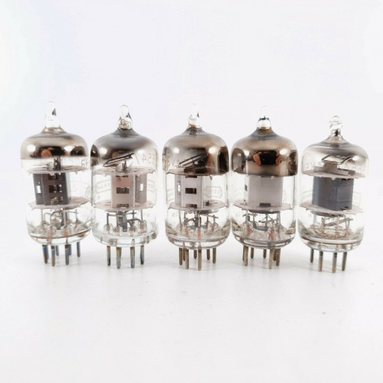 5 X 5654 / 6AK5W TUBE. HEINTZ AND KAUFMAN BRAND. BLACK PLATES. CQ  ENA