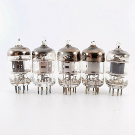 5 X 5654 / 6AK5W TUBE. HEINTZ AND KAUFMAN BRAND. BLACK PLATES. CQ  ENA