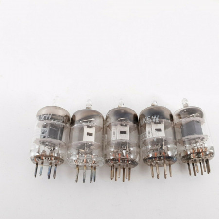 5 X 5654 / 6AK5W TUBE. HEINTZ AND KAUFMAN BRAND. BLACK PLATES. CQ  ENA