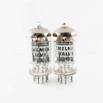 2 X 5687 TUBE. CHELMER. BLACK PLATES. CJ  ENA 2