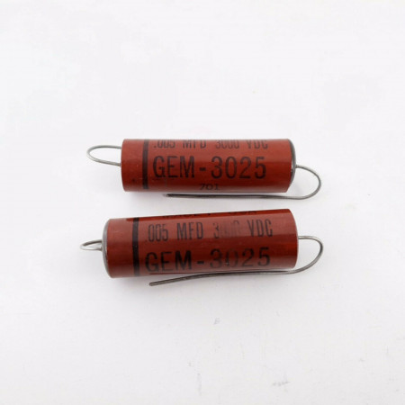 2 X 0.005uF 10% 3000V MALLORY CAPACITOR. GEM3025. 19 CP  ENA