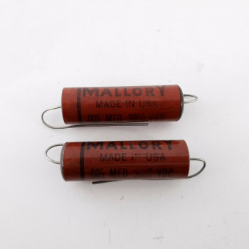2 X 0.005uF 10% 3000V MALLORY CAPACITOR. GEM3025. 19 CP  ENA 2