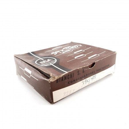 100 X 39K 39000pF 0.039uF 400V 10% MULLARD MUSTARD (BIANCHI PHILIPS) BOX  MMC