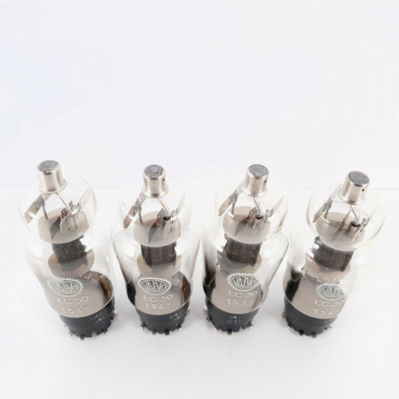 4 X EC50 VALVO TUBE. HALO GETTER. BLACK MESH PLATES. 1950s. CQ  ENA
