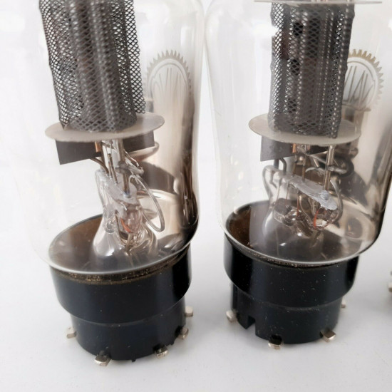 4 X EC50 VALVO TUBE. HALO GETTER. BLACK MESH PLATES. 1950s. CQ  ENA