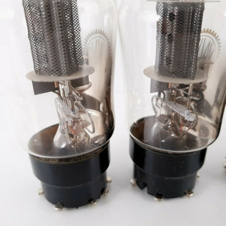 4 X EC50 VALVO TUBE. HALO GETTER. BLACK MESH PLATES. 1950s. CQ  ENA