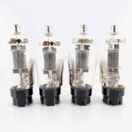 4 X EC50 VALVO TUBE. HALO GETTER. BLACK MESH PLATES. 1950s. CQ  ENA