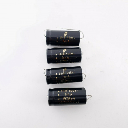 4 X 10uF 10% 500V F & T CAPACITOR. TYP A. IEC384-4. 12 CP  ENA