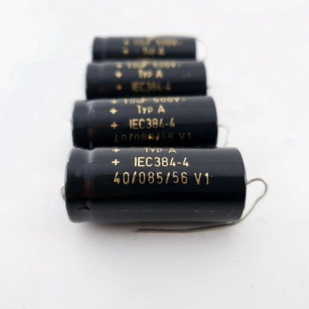 4 X 10uF 10% 500V F & T CAPACITOR. TYP A. IEC384-4. 12 CP  ENA