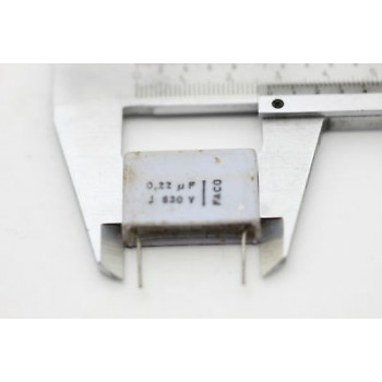 POLYESTER CAPACITOR FACO 0.22uF 630V NOS (New Old Stock) 1PC. CA72U2F270916