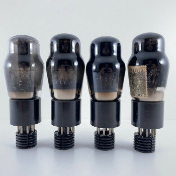 4 X KT63 TUBE. 1950s BRITISH ARMY PROD. SMOKED GLASS. MATCHED QUAD. AG  ENA