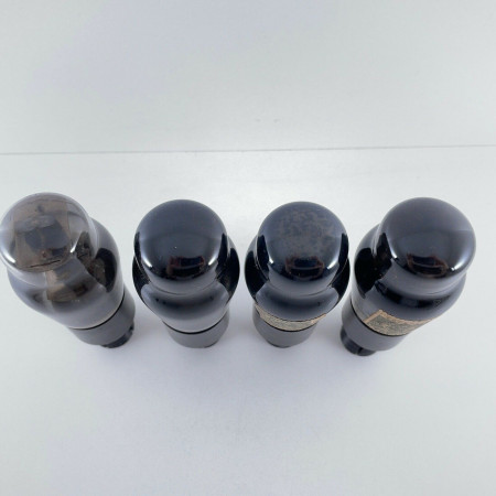 4 X KT63 TUBE. 1950s BRITISH ARMY PROD. SMOKED GLASS. MATCHED QUAD. AG  ENA