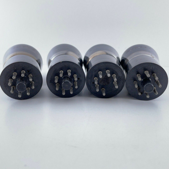 4 X KT63 TUBE. 1950s BRITISH ARMY PROD. SMOKED GLASS. MATCHED QUAD. AG  ENA