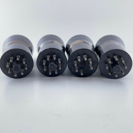 4 X KT63 TUBE. 1950s BRITISH ARMY PROD. SMOKED GLASS. MATCHED QUAD. AG  ENA