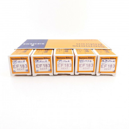 5 X EF183 / 6EH7 SIEMENS TUBE. 1950s Siemens und Halske PROD. 11mA 2 CH131