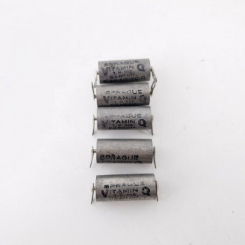 5 X 0.1uF 10% 100V SPRAGUE CAPACITOR VITAMIN Q. P68832. RADIAL. 16 CP  ENA