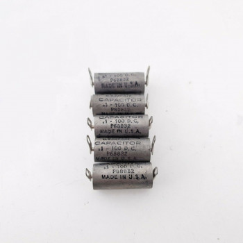 5 X 0.1uF 10% 100V SPRAGUE CAPACITOR VITAMIN Q. P68832. RADIAL. 16 CP  ENA 2